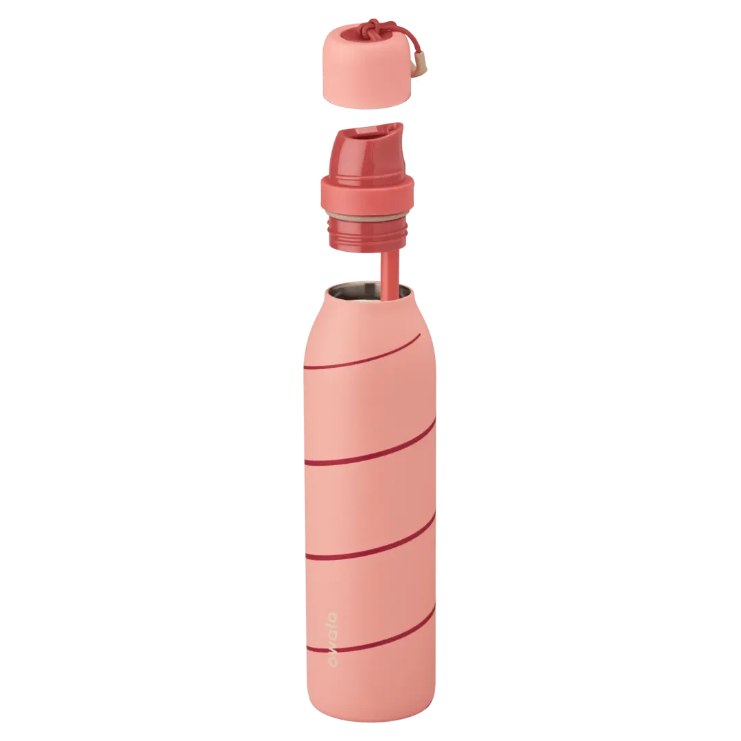 Owala FreeSip Twist Stainless Steel 24oz Candy Cane Lane - Image 3