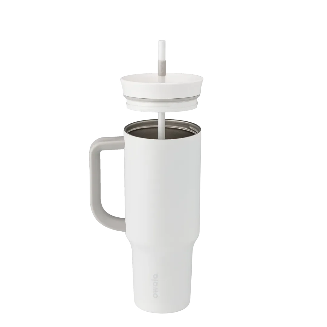 Owala 40oz Tumbler Stainless Steel 40oz Shy Marshmallow - Image 4