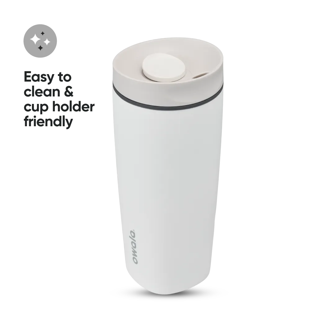 Owala SmoothSip Slider Stainless Steel 20oz Shy Marshmallow - Image 4